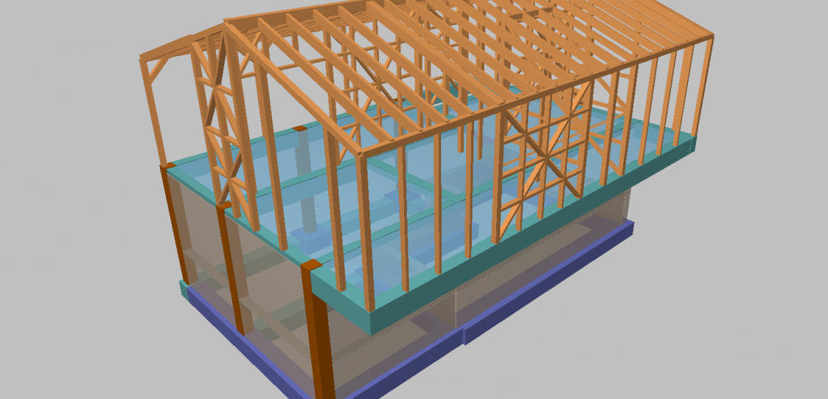 3D-wooden house